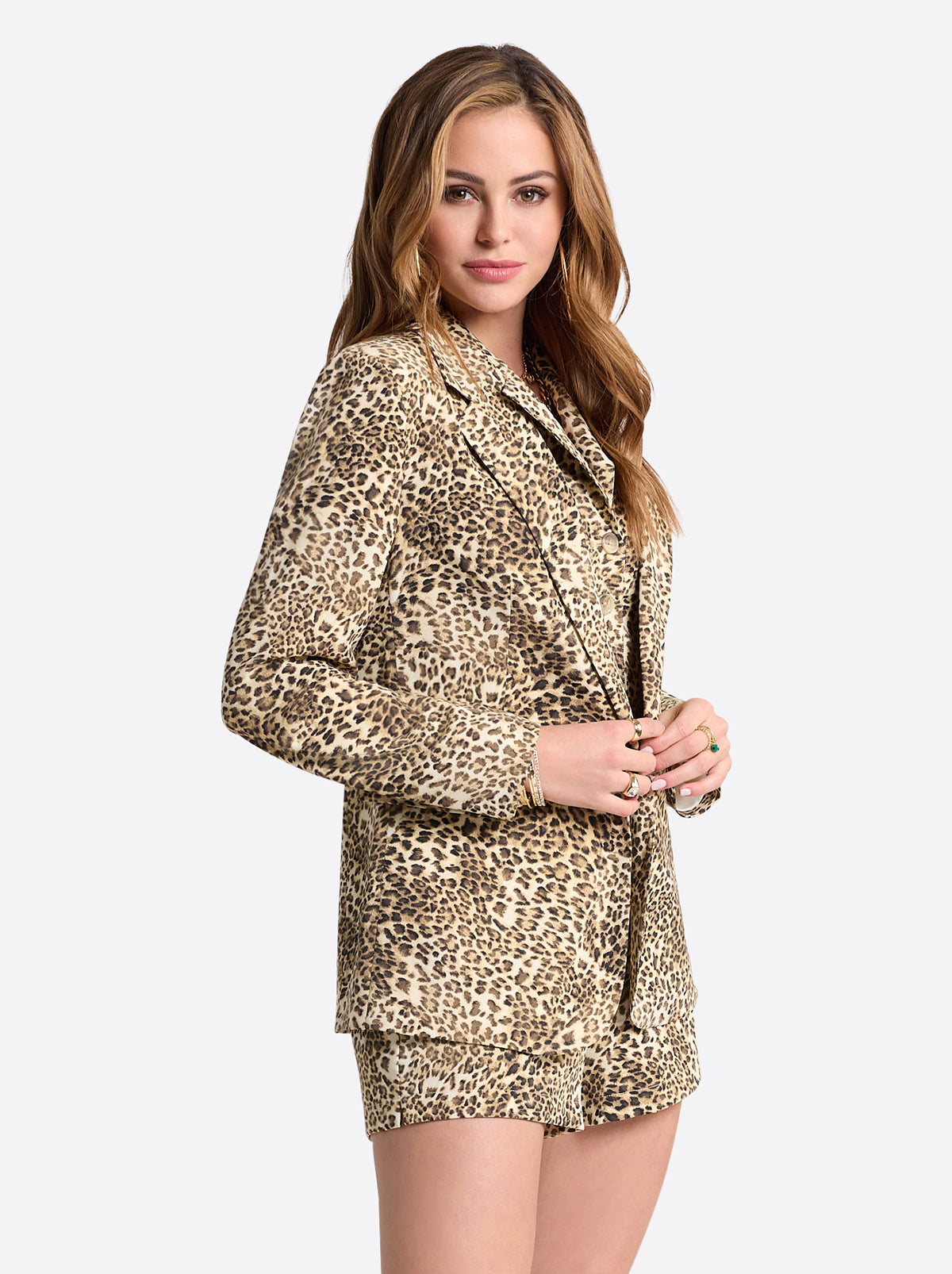 Women Kailani Blazer - Vanilla Ice Petite Leopard | Jessica Simpson