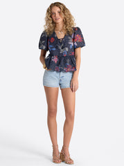 Women Raquelle Blouse - Polar Night Colorful Rio | Jessica Simpson