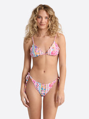 Women Lettuce Edge String Triangle Top - Flower Paradise | Jessica Simpson