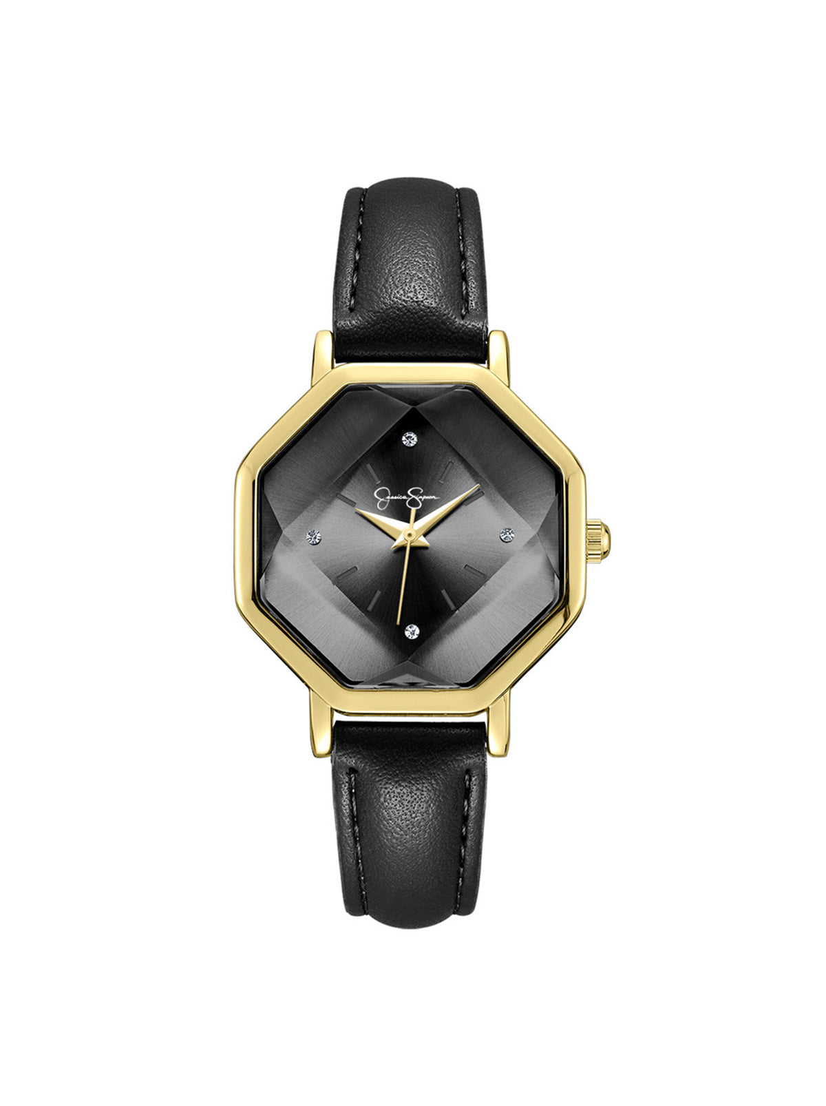 Accessories Octagonal Face Watch - Black | Jessica Simpson