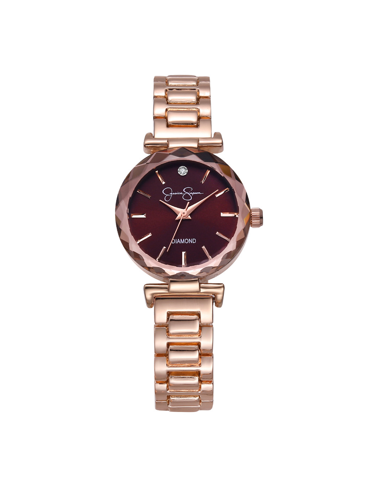 Accessories Diamond Dial Bracelet Watch - Rose Gold | Jessica Simpson